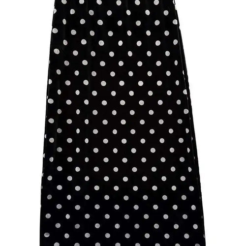 Load image into Gallery viewer, High Elastic Waist Black Velvet Dot Vintage Elegant Half-body Skirt Women Fashion Tide New Spring Autumn 2025 1DH8920
