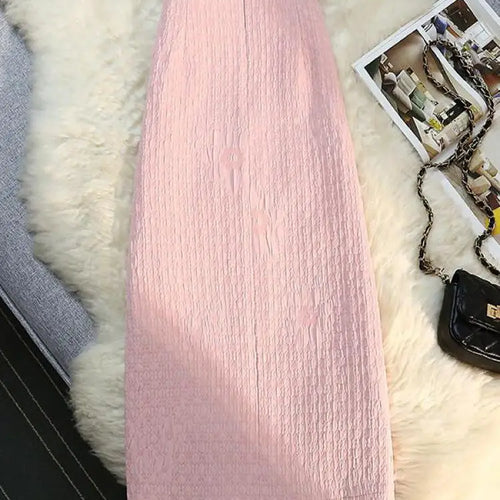 Load image into Gallery viewer, Women New Black White High Waist Wrapped Hip Zipper Long Skirt Spring Summer Pink Elegant Party Pencil Split Skirt Vintage Trend
