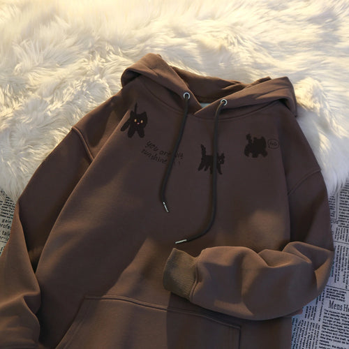 Load image into Gallery viewer, Thicked Hoodie Women's Clothing Anime Print Hooded Sweatshirts Oversized Tops 2024 Ropa Mujer Fashion Casual Warm Hoodies 49C884
