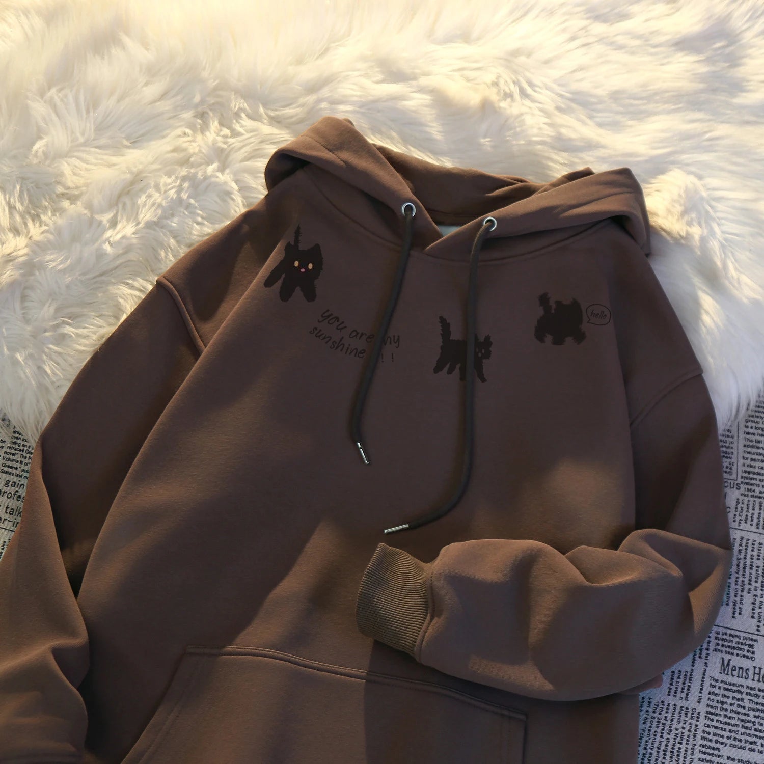 Thicked Hoodie Women's Clothing Anime Print Hooded Sweatshirts Oversized Tops 2024 Ropa Mujer Fashion Casual Warm Hoodies 49C884