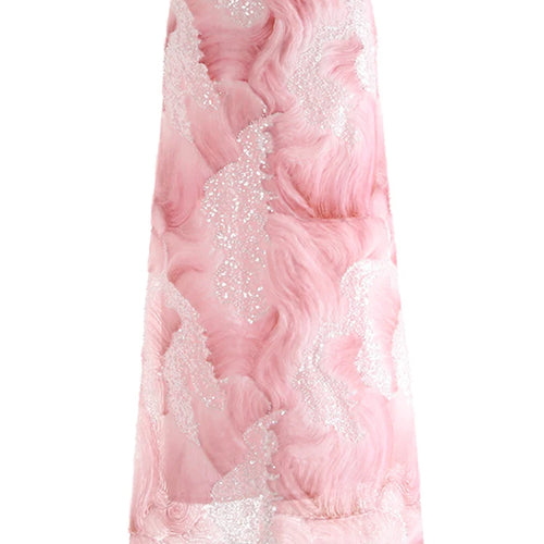 Load image into Gallery viewer, High Elastic Waist Blue Tie Dye Nailed Mesh Elegant Long Half-body Skirt Women Fashion Tide New Spring Autumn 20251DJ0705
