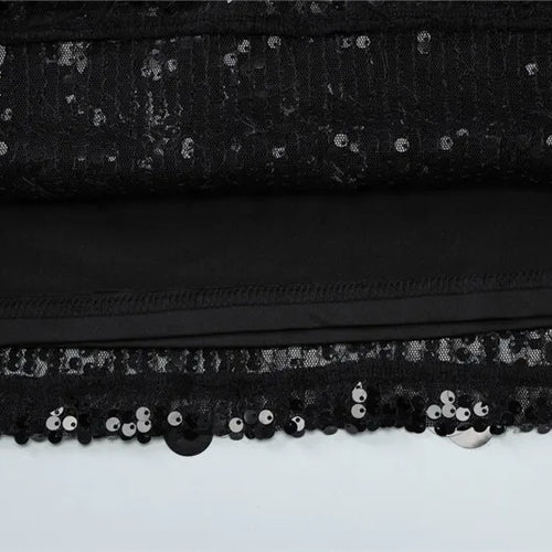 Load image into Gallery viewer, Sequins Strapless Backless Sexy Mini Dress For Women Robe Fashion Off-shoulder Sleeveless Sparkle Shiny Club Dress
