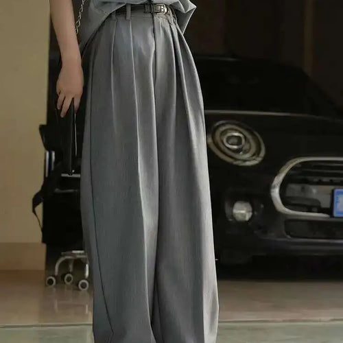 Load image into Gallery viewer, High Waist Apricot Pleated Brief Long Wide Leg Elegant Pants New Trousers Women Fashion Tide Spring Autumn 2025 1DH5260
