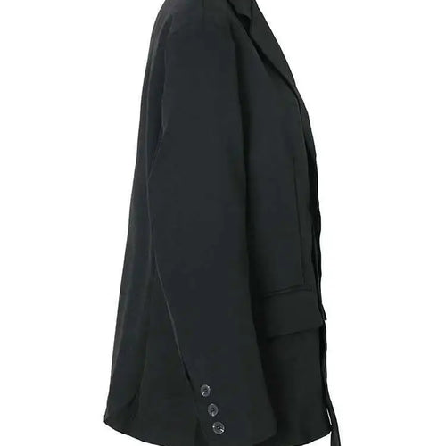 Load image into Gallery viewer, Women White Ribbon Big Size Casual Blazer New Lapel Long Sleeve Loose Fit Jacket Fashion Tide Spring Autumn 2025 1DF3280
