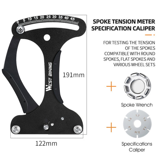 Load image into Gallery viewer, Bicycle Spoke Tension Meter Measuring Tool Aluminum Alloy Wheel Repair Tool Road Bike Indicator Meter Tensiometer
