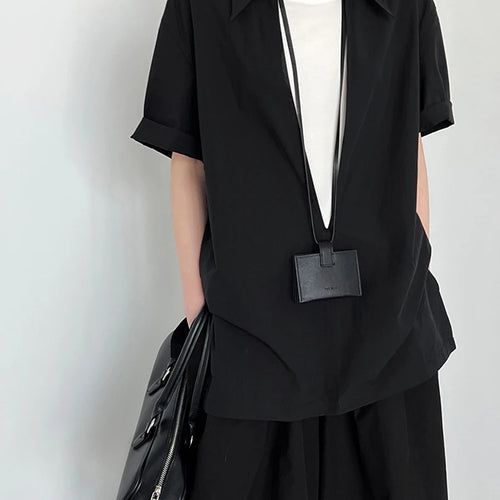 Load image into Gallery viewer, Women White Plain Color Thin Big Size Blouse New V-Neck Short Sleeve Shirt Fashion Tide Spring Summer 2025 1DJ1470
