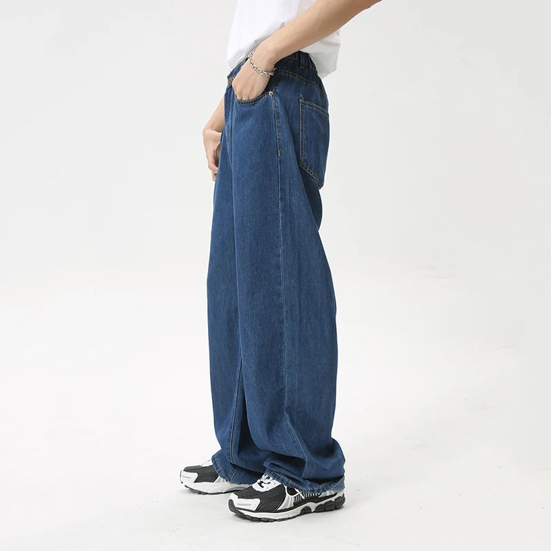 American Style Causal Men's Denim Pants Fashion Loose Wide Leg Male Trousers Summer Stylish Autumn Tide 9C5900