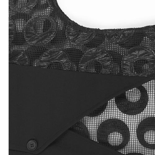 Load image into Gallery viewer, Black Dot Hollow Out Vest Half-body Skirt Two Pieces Suit New V-Neck Sleeveless Women Fashion Spring Autumn 2025 1DJ1101
