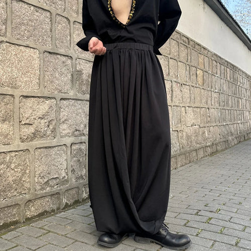 Load image into Gallery viewer, Men&#39;s Causal Trousers New Chinese Style Niche Design Irregular Casual Skirt Pants Trend Personalized Loose Pants 9W1788
