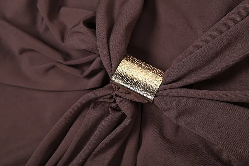 Off-shoulder Long Sleeve Sexy Maxi Dress For Women Fashion Strapless Backless Draped Bodycon Club Party Long Dress