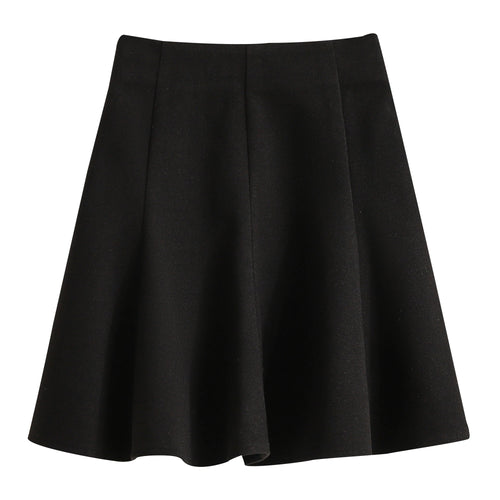 Load image into Gallery viewer, Solid Elegant Zippered Woolen Short Skirt Ladies 2023 Autumn Winter Women's High Waist Korean Plus Size Party Mini Pleated Skirt
