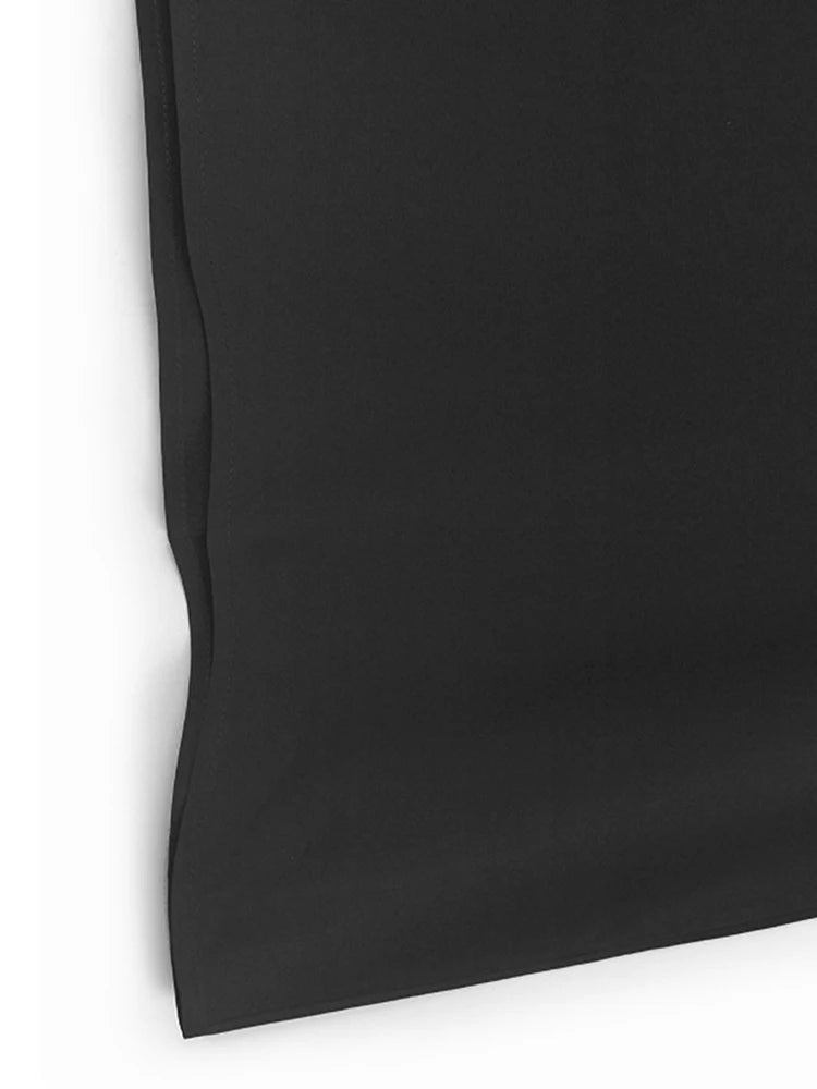 Women Black Mesh Perspective Midi Elegant Shirt Dress New Lapel Short Sleeve Fashion Tide Spring Summer 2025 1DJ0866