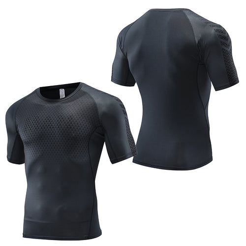 Load image into Gallery viewer, Mens Sport Compression Shirt Gym Tight Sweatshirt Running Top for Fitness T-shirt Bodybuilding Clothes Jogging Rashguard Dry Fit v1
