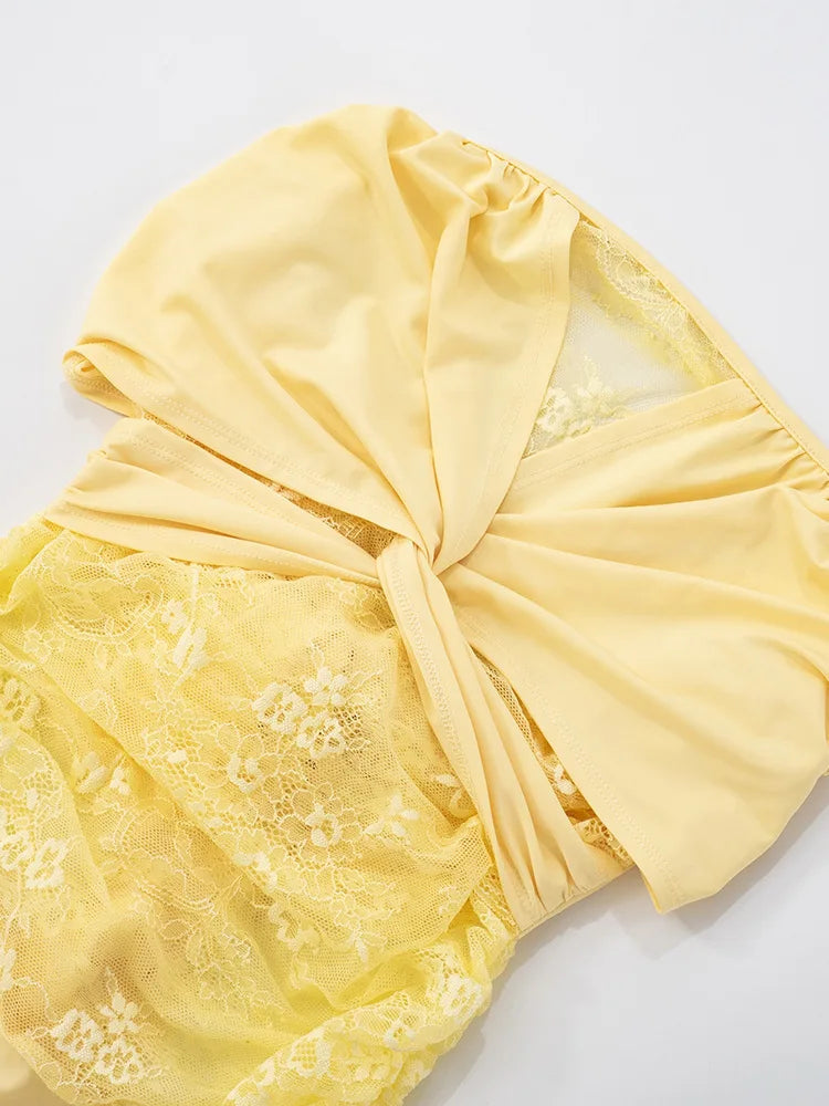 Off-shoulder Backless Sexy Maxi Dress Women Gown Fashion Patchwork See Through Lace Sleeveless Beach Long Dress 2025