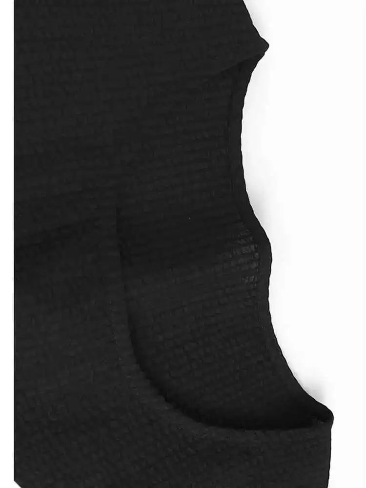 Women Yellow Irregular Pleated Big Size Casual T-shirt New Round Neck Short Sleeve Fashion Tide Spring Summer 2025 1DH5679