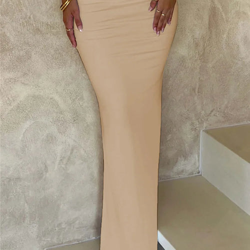 Load image into Gallery viewer, Thickened Fabric Sexy Maxi Skirt Women 2023 Autumn Winter New Solid High Waist Skinny Club Party Long Skirt Elegant
