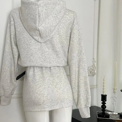 Load image into Gallery viewer, Autumn Beige Elegant Button Hoodie Sweatshirt Mini Dress Korean Fashion 2024 Women New Long Sleeve Vacation Slim Short Dress Y2k
