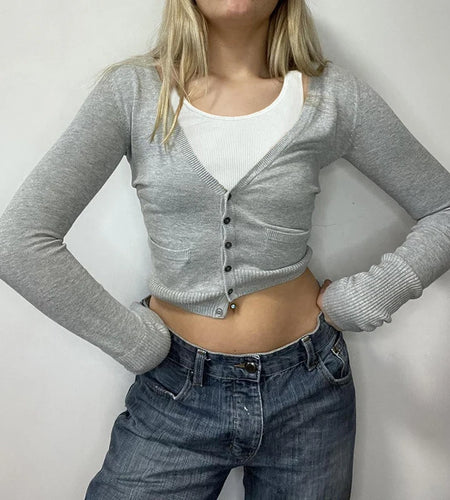 Casual Basic Patched Slim Autumn T-shirts for Women Korean Buttons Top Knit Shirt Fake 2 Pieces Preppy Style Outfits