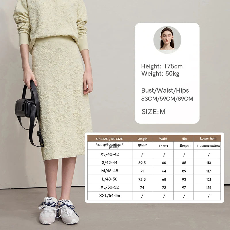Women's Sweater 2025 Autumn New Knitted Long Sleeves Women's Clothing Sweater Midi Skirt Solid Color Elegant Dress 12543068