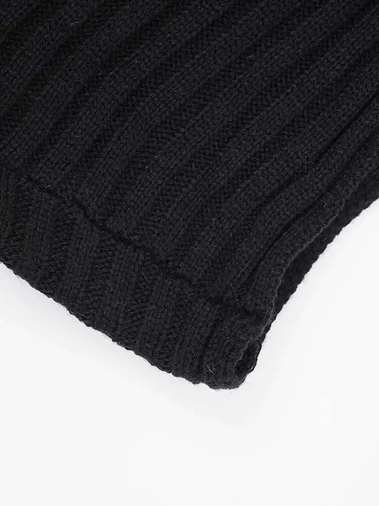 Women White Kniitting Irregular Big Size Shirt Dress New Turtleneck Long Sleeve Fashion Tide Spring Autumn 2025 CPDB269