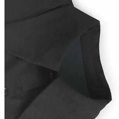 Load image into Gallery viewer, Women Black Pu Leather Vest False Two Big Size Shirt Dress New Lapel Long Sleeve Fashion Tide Spring Autumn 2025 1DH9653
