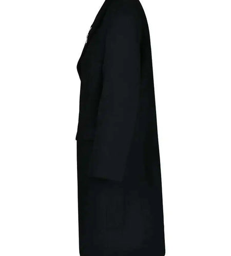 Black Irregular Big Size Long Woolen Coat New Lapel Long Sleeve Women Jacket Fashion Tide Autumn Winter 2025 1DH1464