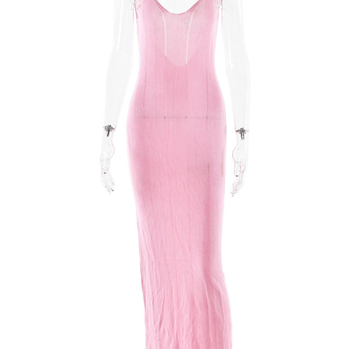 Load image into Gallery viewer, Sexy Spaghetti Strap Knitt Sweater Dress Women Backless Sleeveless Long Dress Female Elegant Party Evening Dress Holiday
