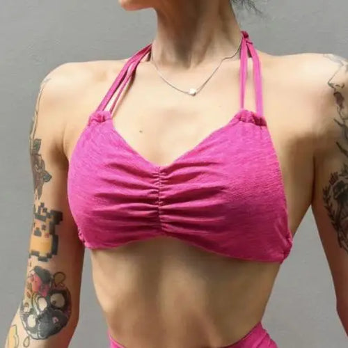 Load image into Gallery viewer, TINY TWIST BRA sports bra with thin shoulder straps
