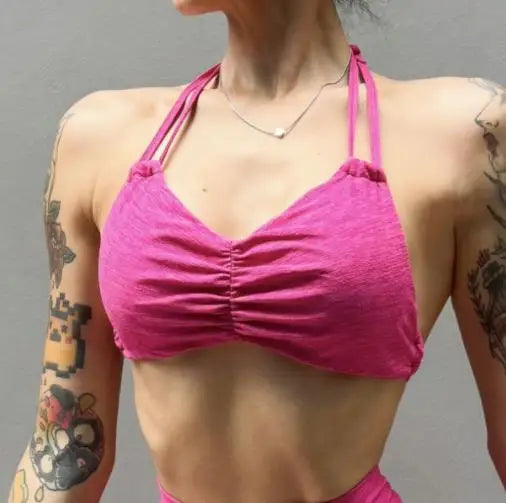 TINY TWIST BRA sports bra with thin shoulder straps