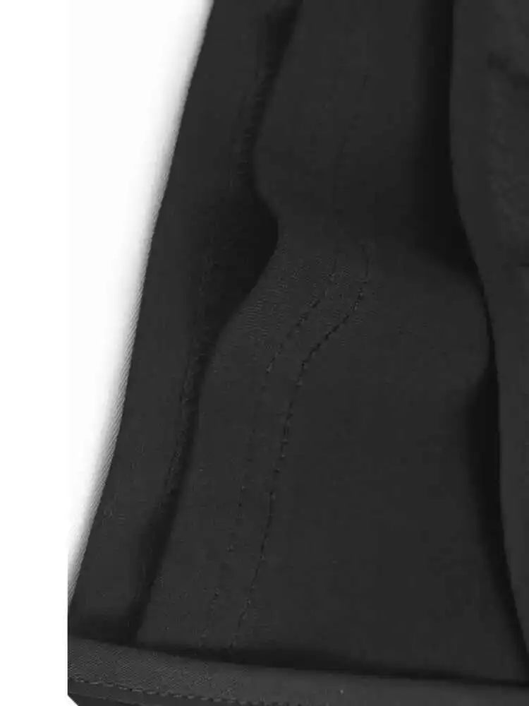 Women Black Dot Irregular Hem Big Size Casual T-shirt New Round Neck Short Sleeve Fashion Tide Spring Summer 2025 1DH9968