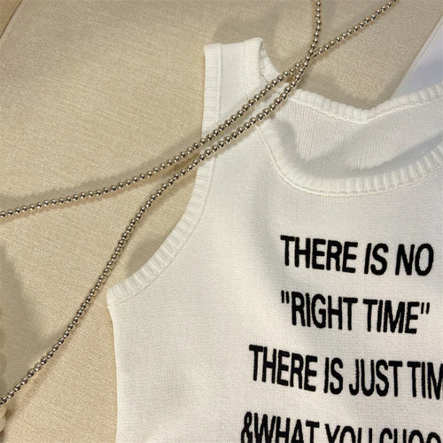 Load image into Gallery viewer, Summer Y2k White Letter Sleeveless Sexy Short Tank Top For Women Pink Yellow Vest Streetwear Clothing Casual Holiday Popular New
