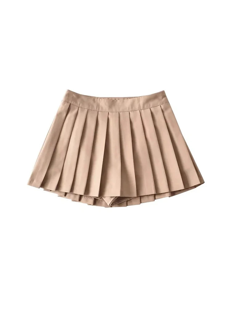 Summer High Waist Skirts Womens Sexy Mini Skirts Vintage Pleated Skirt Korean Tennis Skirts Short White Black
