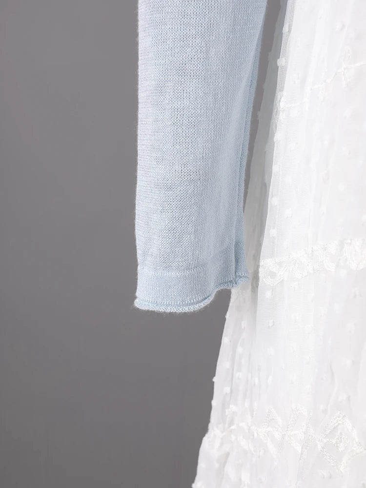 Women White Lace Jacquard Elegant Long Spaghetti Strap Dress New V-Neck Sleeveless Fashion Tide Spring Summer 2025 CPG3081