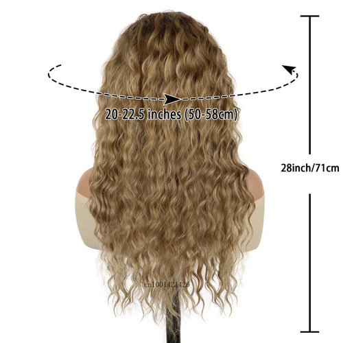 Load image into Gallery viewer, Black Roots Ombre Brown Wig Synthetic Hair Long Casual Wigs for Women Fashion Hairstyles Gradient Color Female Wigs Wife Gifts
