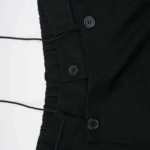 Load image into Gallery viewer, High Elastic Waist Black Irregular Bandage Long Wide Leg Pants New Trousers Women Fashion Tide Spring Autumn 2025 CPG2302
