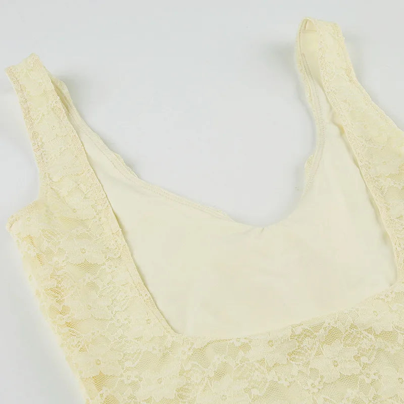 Lace Sleeveless Ruffle Sexy Mini Dress For Women Robe Elegant Deep V Neck Backless Bodycon Club Party Dress Vestido