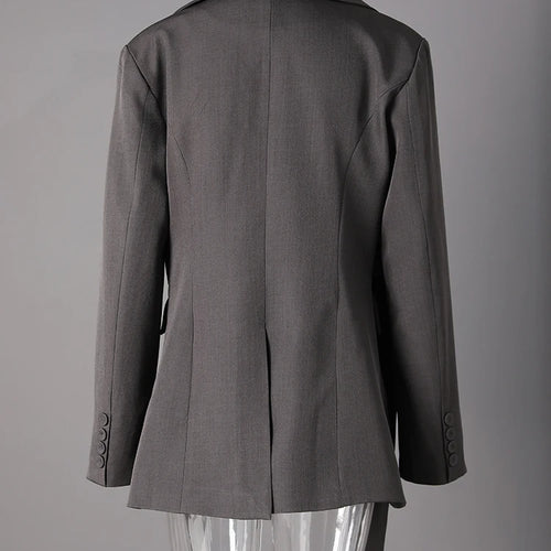 Load image into Gallery viewer, Women Red Double Breasted Ribbon Elegant Blazer New Lapel Long Sleeve Jacket Fashion Tide Spring Autumn 2025 CPDB326
