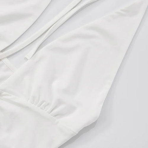 Load image into Gallery viewer, Hollow Out Deep V Neck Sexy Mini Dress Women Summer New Metal Shell Sleeveless Backless Ruffle Club Party Dress 2025
