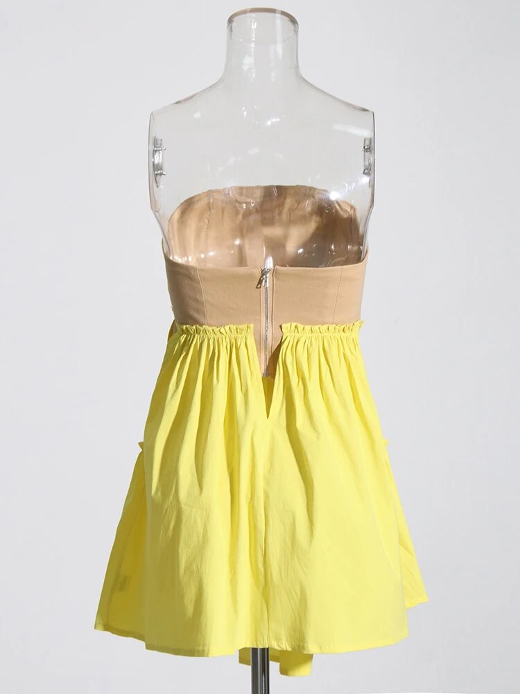 Minimalist Tank Tops For Women Slash Neck Sleeveless Patchwork Zipper Temperament Vest Female Fashion Summer