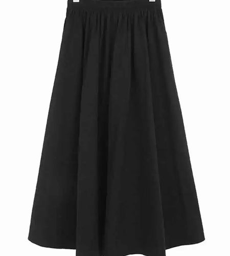 High Elastic Waist Gray Brief Long Elegant A-line Half-body Skirt Women Fashion Tide New Spring Autumn 2025 1DH6196