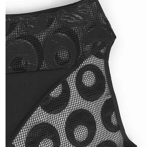 Load image into Gallery viewer, Black Dot Hollow Out Vest Half-body Skirt Two Pieces Suit New V-Neck Sleeveless Women Fashion Spring Autumn 2025 1DJ1101
