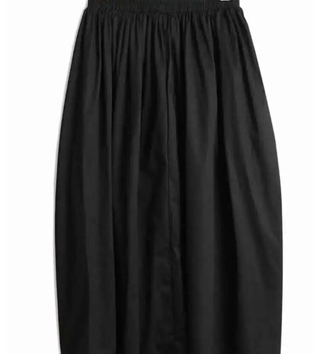 High Elastic Waist Black Irregular Pleated Design Casual Half-body Skirt Women Fashion Tide New Spring Autumn 2025 1DH5018