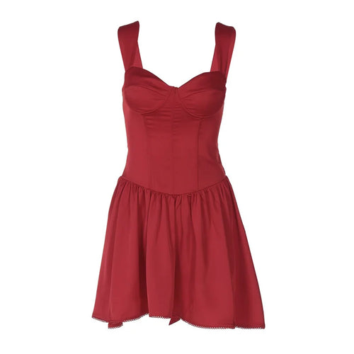 Load image into Gallery viewer, Red Backless Sexy Mini Dress Women Summer New Sleeveless Backless High Waist A-line Club Party Elegant Dress 2025
