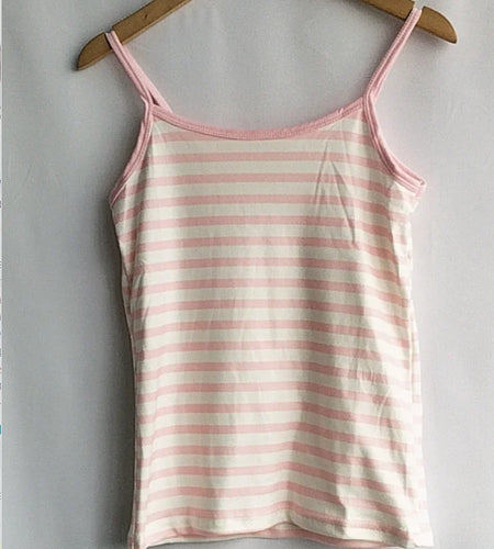Ropa Mujer Crop Tops Women Clothing Fashion Striped Sweet Vest Slim Fit Sleeveless Camis Casual Sexy Summer Y2k Tanks