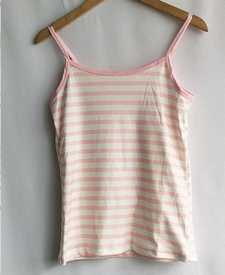 Ropa Mujer Crop Tops Women Clothing Fashion Striped Sweet Vest Slim Fit Sleeveless Camis Casual Sexy Summer Y2k Tanks