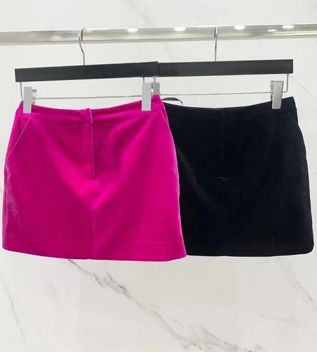 Mini Bodycon Skirts For Women High Waist Patchwork Zipper A Line Elegant Temperament Skirt Female Fashion Clothing