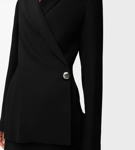 Solid Slimming Minimalist Jackets for Women Lapel Long Sleeves Tunic Temperament Jacket Female Fashion Clothing New