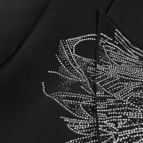 Load image into Gallery viewer, Solid Spliced Diamonds Blazers For Women Lapel Long Sleeve Tunic Patchwork Button Coats Female Fashion Style New
