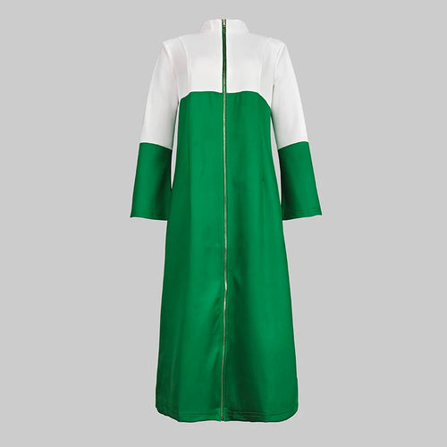 Load image into Gallery viewer, Women&#39;s Bodycon Dresses 2024 Autumn Winter Contrast Color V-neck with Zipper Long Sleeves Formal Occasion Dresses
