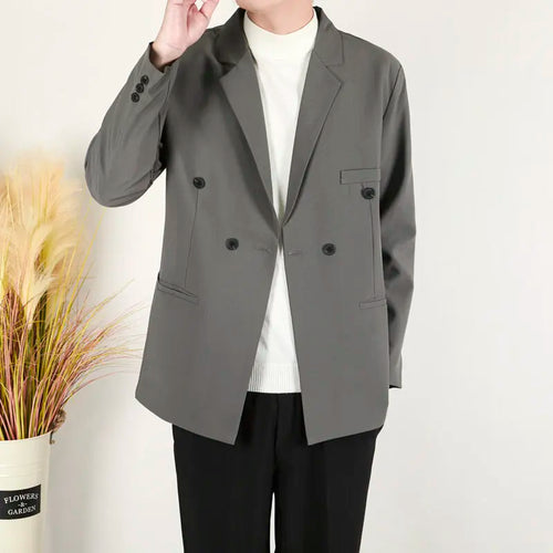 Load image into Gallery viewer, Business Casual Men&#39;s Suit Jackets Double Breasted Korean Style Menswear Loose Solid Color New Male Blazers Spring 9W1227
